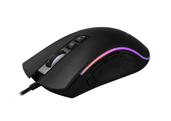 NÖRDIC trådad RGB gamingmus 800-6400 DPI 8 knappar USB, svart - Smartiq