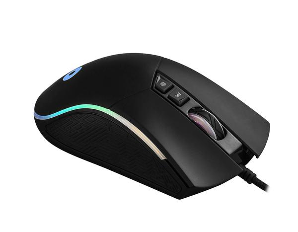 NÖRDIC trådad RGB gamingmus 800-6400 DPI 8 knappar USB, svart - Smartiq