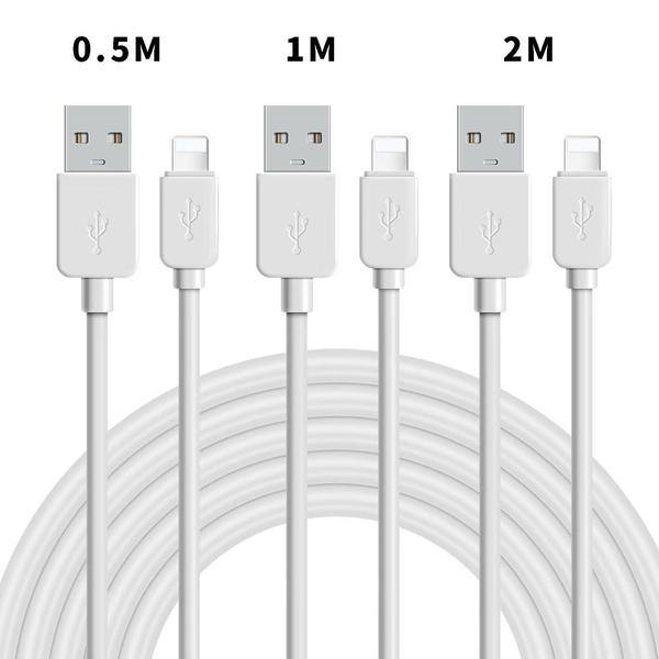 Iphone Kabelkit 3-pack 0,5m+1m+2m Lightning - Smartiq