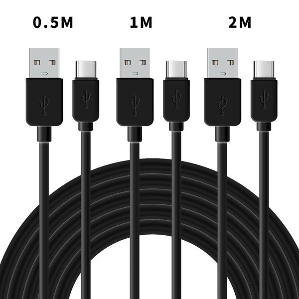 3-pack Android kabelkit 0,5m+1m+2m USB-C till USB-A - Smartiq