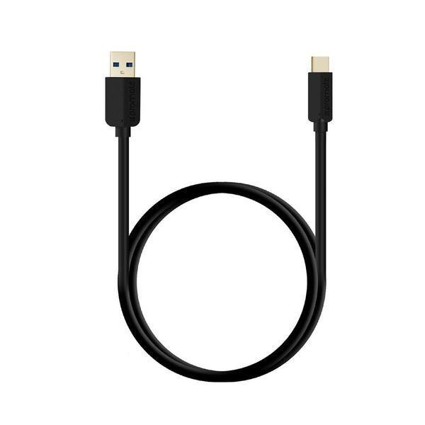 1m USB C 2.0 till USB A kabel 480Mbps svart - Smartiq