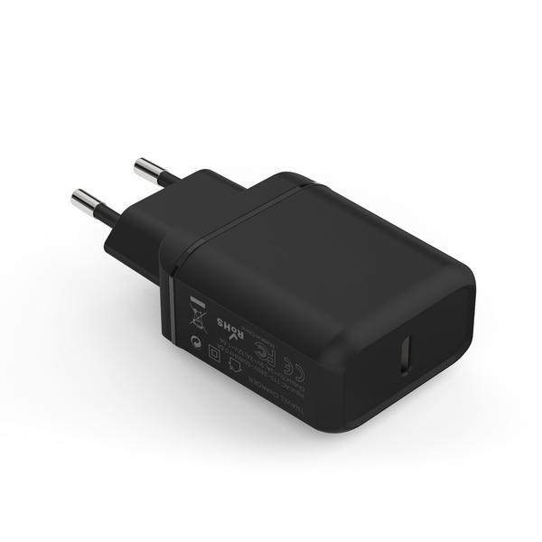 USB C - Väggladdare 18W Snabbladdare 3.0 svart - Smartiq